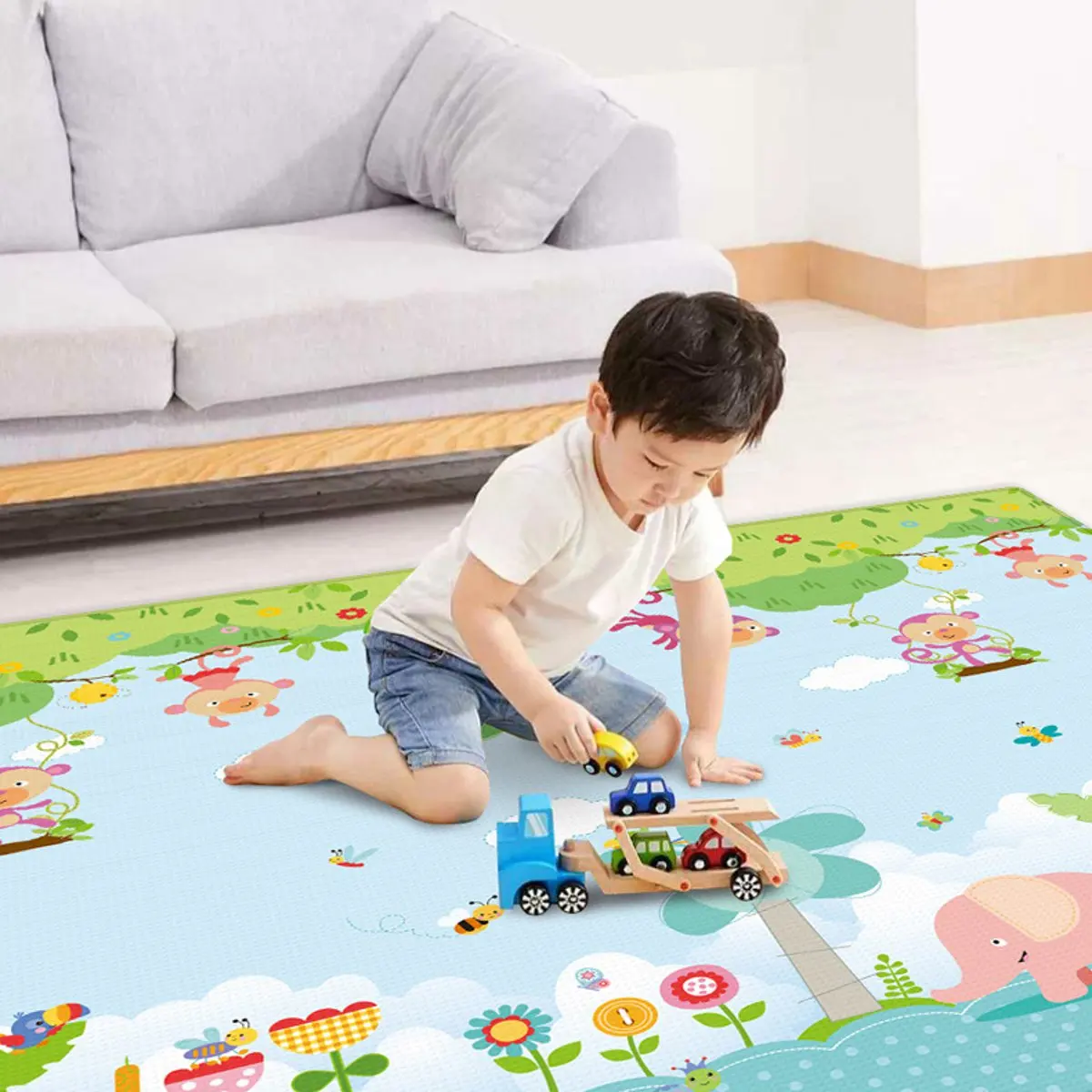 Складной LDPE мультяшный детский игровой коврик 200*180 см детский коврик-пазл детский коврик для ползания детский коврик Детские коврики для игры ковер