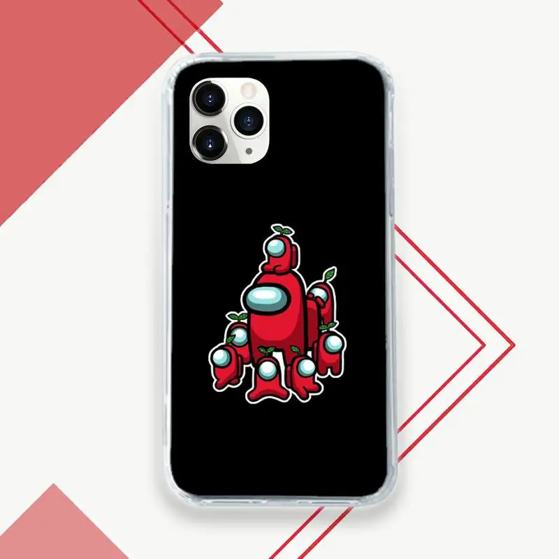 

among us Phone Case Transparent for iPhone 11 12 mini pro XS MAX 8 7 6 6S Plus X 5S SE 2020 XR