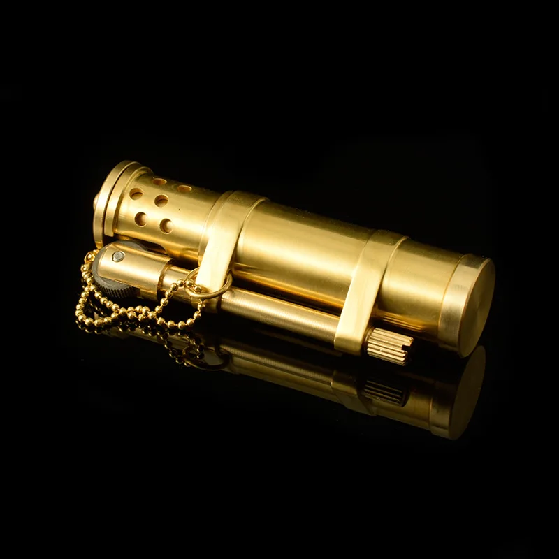Тяжелая латунная бензиновая зажигалка высококлассная Зажигалка ручной работы