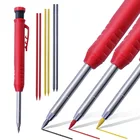 Твердый плотничный карандаш, набор механических карандашей с отверстием, заправка, строительный маркер, маркировочный инструмент для плотника, скребок, арка для деревообработки