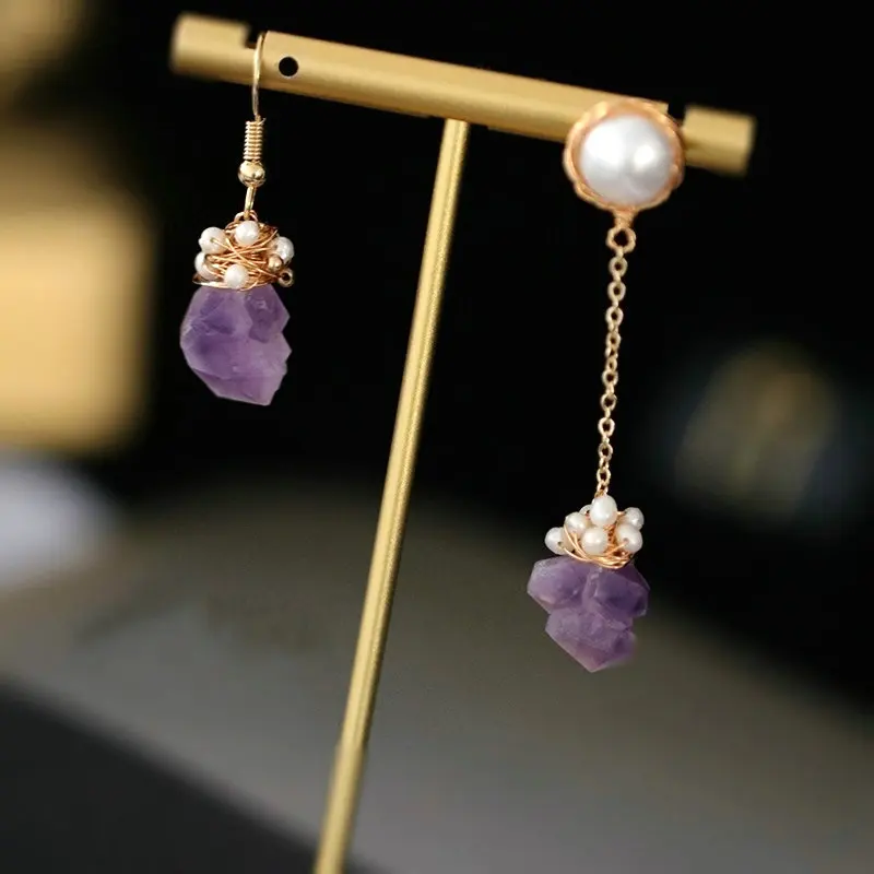 Женские серьги-подвески ручной работы SINZRY Винтажные серьги из натурального