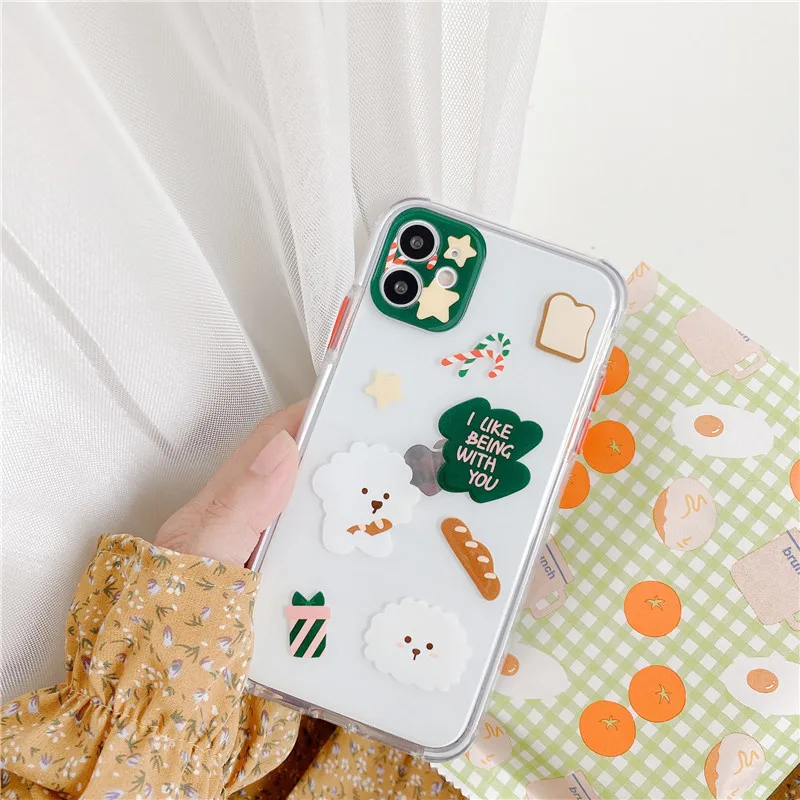 Funny Cartoon Lens Protector Case For iphone 11 Pro Max 7 8 plus X XR XS Phone Cases SE 2020 Cute Clear Soft Capa | Мобильные