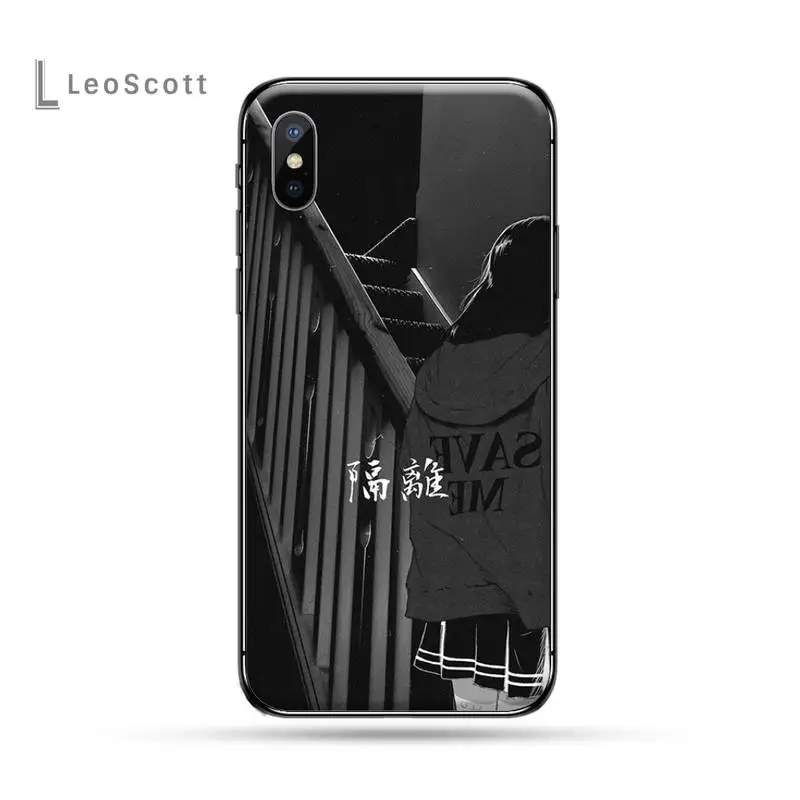 

Japanese Anime Text Letter Aesthetic Phone Case for iPhone 11 12 mini pro XS MAX 8 7 6 6S Plus X 5S SE 2020 XR