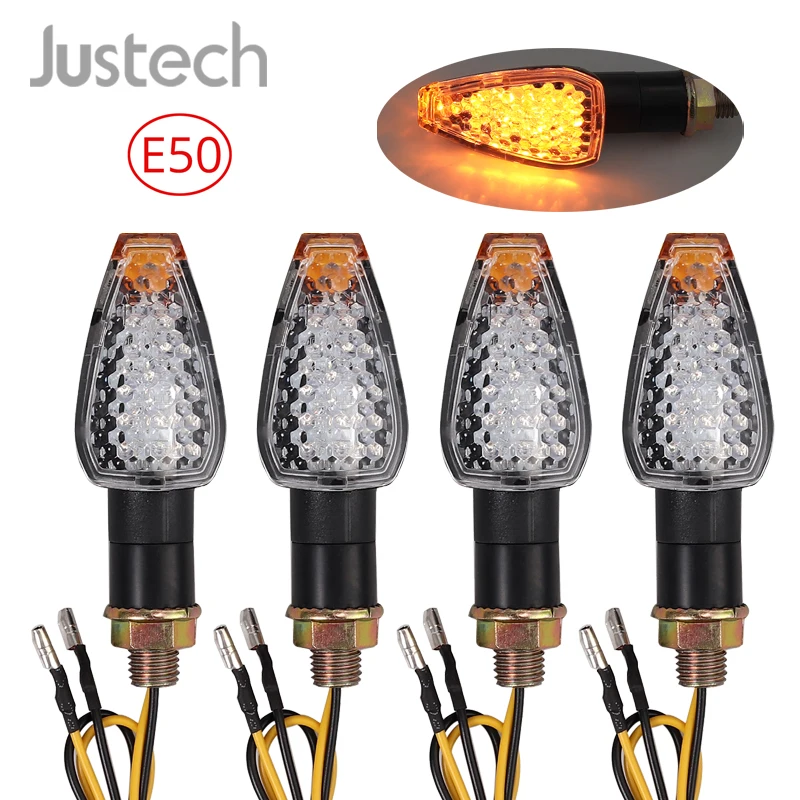 Justech 4x 14LED указатель поворота лампа с желтым светом 12V e помечено Универсальный