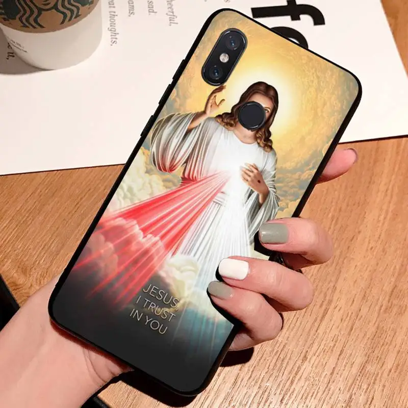 

Divine Mercy Jesus Cross pattern Phone Case For Xiaomi Redmi note 7 8 9 t max3 s 10 pro lite cover funda coque shell