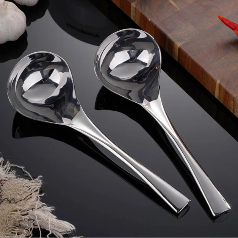 Большой утолщенный суп из нержавеющей стали ковш горячий горшок ложка посуда рис