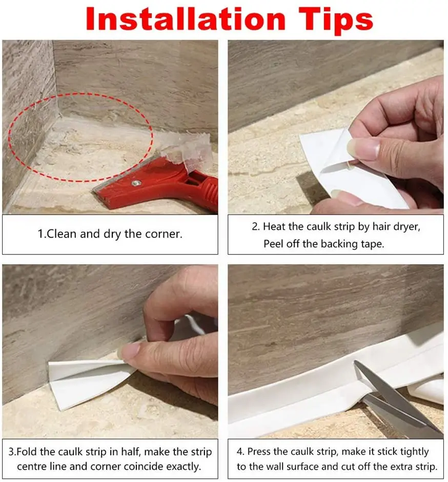 Уплотнительная лента для ванной душевой раковины самоклеящаяся