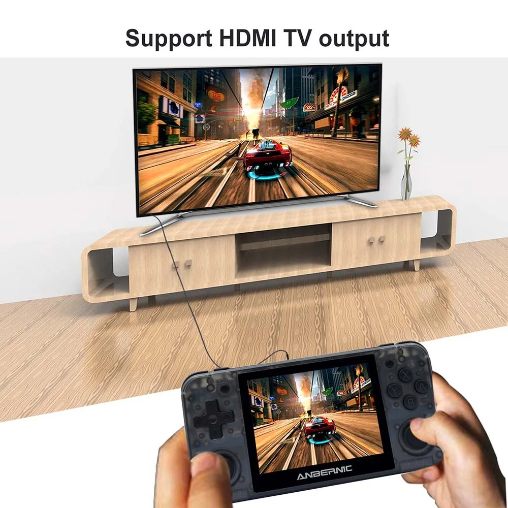 New RG350P ANBERNIC Game Console PC Shell 2500 Retro Games PS1 Mini Pocket Handheld Game Player HDMI-compatible Boy Gift