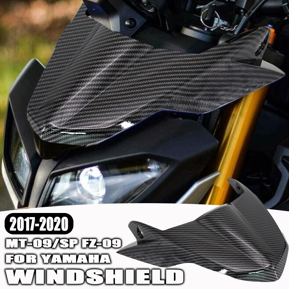 

For Yamaha MT-09/SP FZ-09 2017-2020 Carbon Fiber New Motorcycle Accessories Front Windshield Windscreen Airflow Wind Deflectors