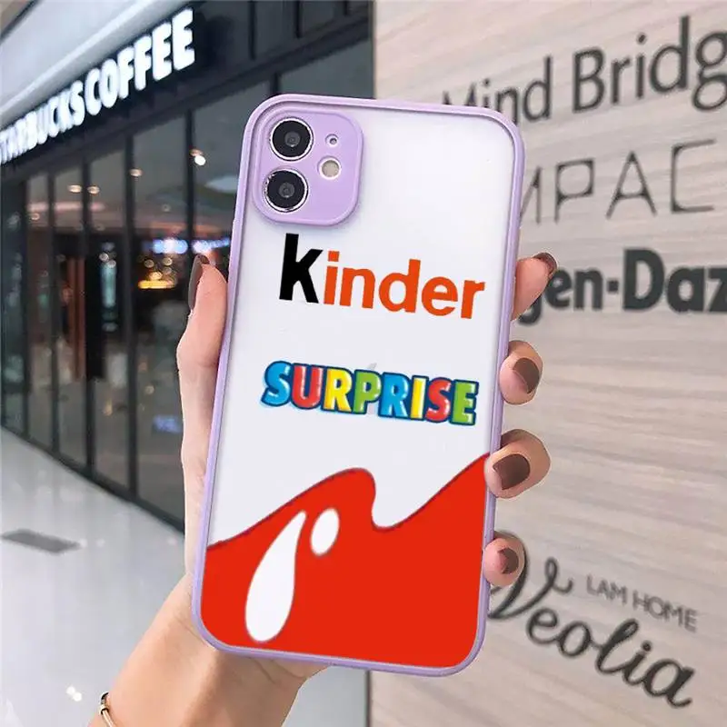 

New Trolly egg KINDER JOY Surprise Phone Cases matte transparent For iphone 7 8 11 12 plus mini x xs xr pro max cover