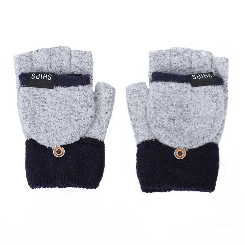 Новинка, женские зимние перчатки, пушистые, толстые, осенние и теплые, перчатки без пальцев, полный/полпальца, удобные, на пуговицах, перчатки на запястье