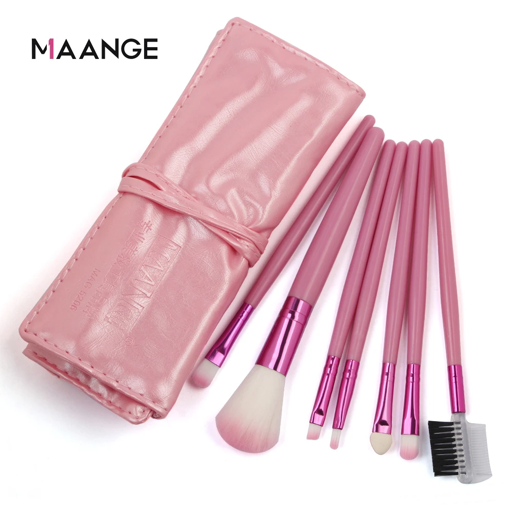 Набор кистей для макияжа MAANGE 7 шт. пудры основы теней румян профессиональный