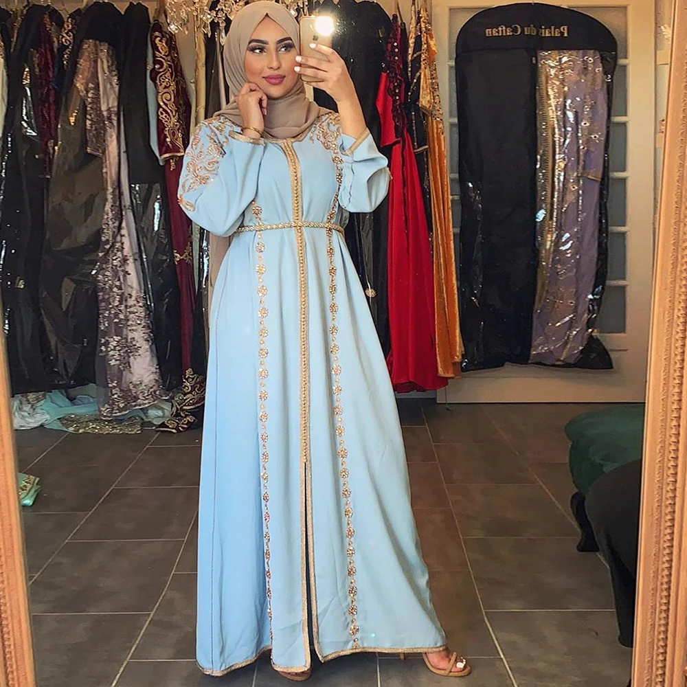 Bbonlinedress марокканские Caftan вечерние платья с вышивкой и аппликацией длинное