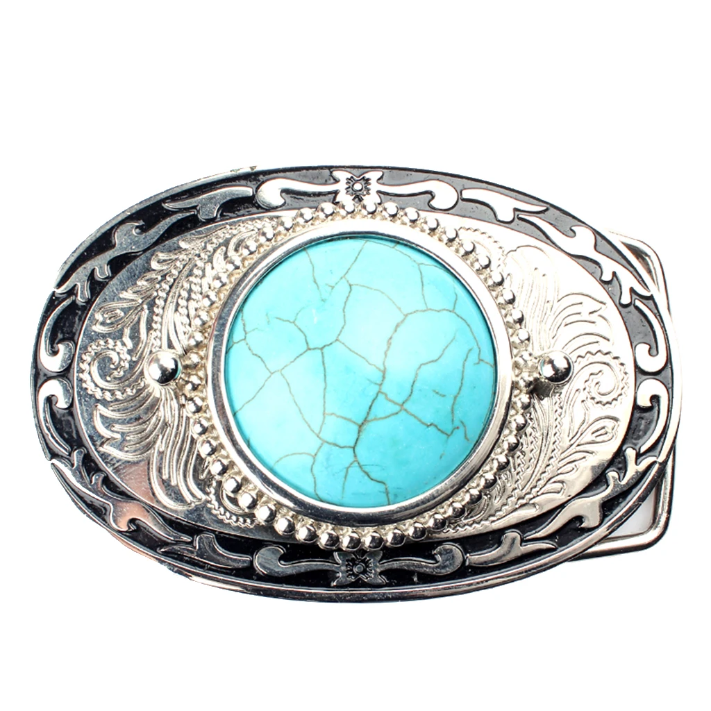 

Turquoise Belt Buckle, Western Cowboy Cowgirl Buckles for Ladies Women Girls Luxurious personality belt buckle