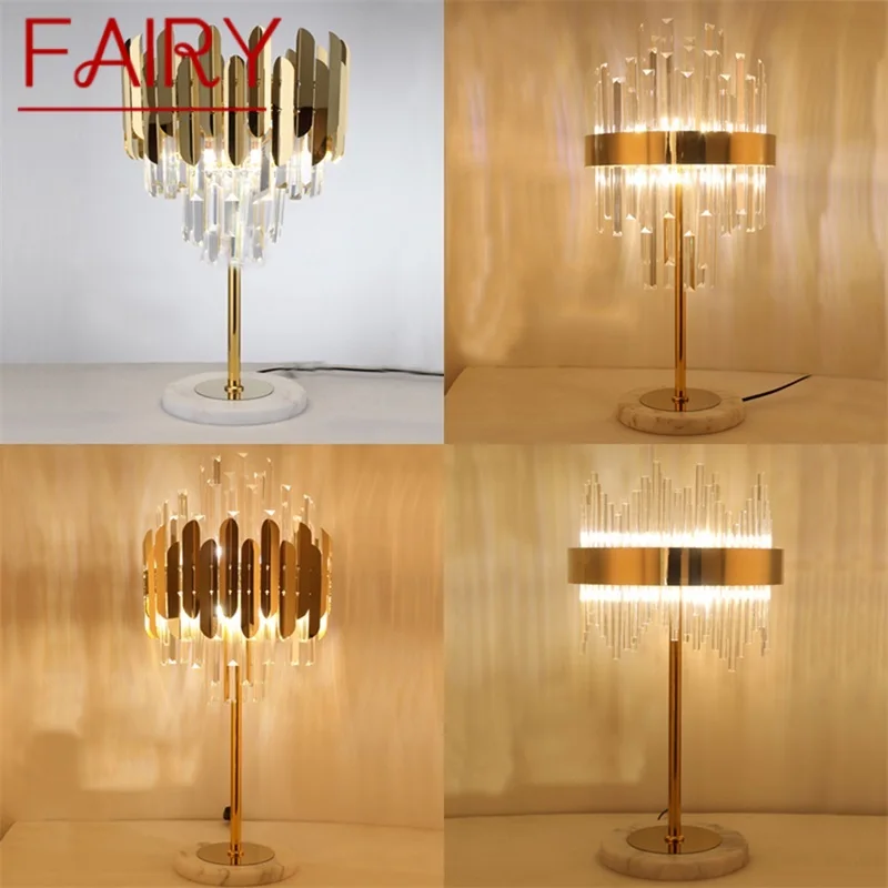 

FAIRY Crystal Table Lamps Postmodern Luxury LED Desk Light Decorative for Home Bedside