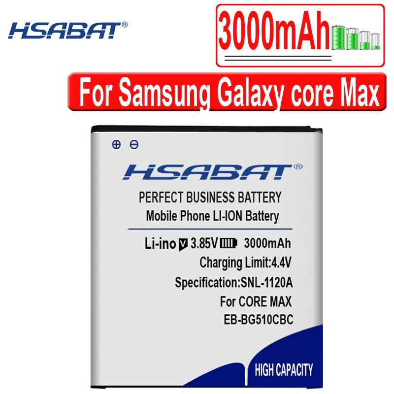 Аккумулятор HSABAT EB BG510CBC 3000 мАч для Samsung Galaxy core Max G5108S G5108H G5109 x cover 3 G388F G510 SM G5108Q
