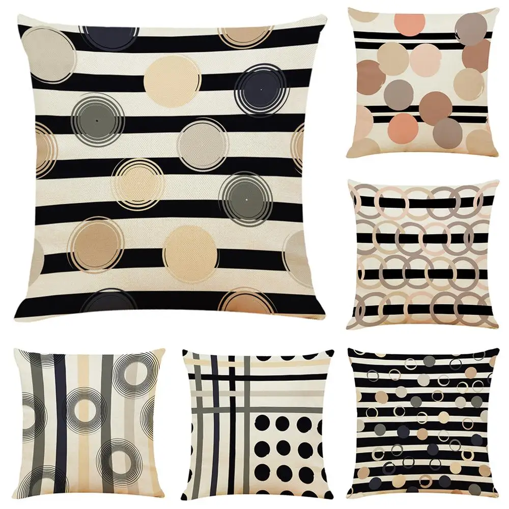 Zeroomade Морден круг накидки на подушки красочные хлопковые Льняные Декоративные