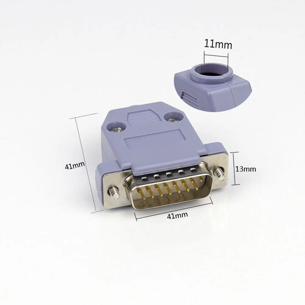 DB15 коннекторы для сварки штепсельная вилка/гнездо ABS Shell Kit 2 ряда 15 Pin разъем