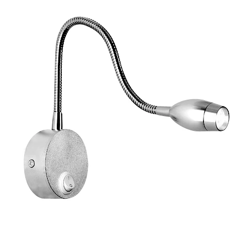 Dimmable Flexible 3w Aluminum Led Wall Light Fixture indoor Hotel Living Room Bedroom Bedside Wall Lamps for Readin - Цвет абажура: Silver