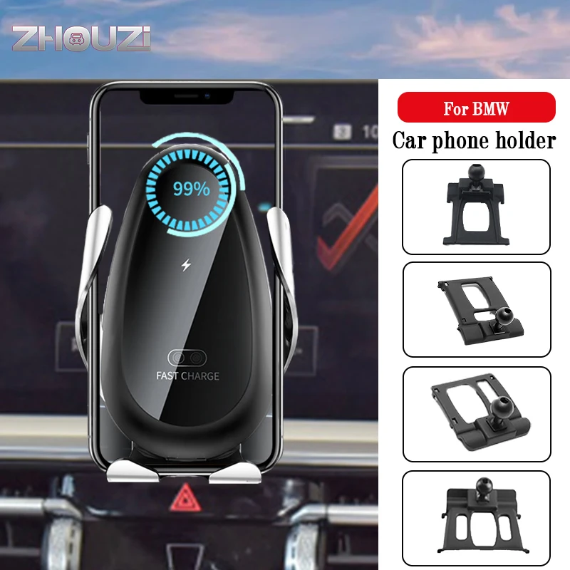 

Car Wireless Charger Mobile Phone Holder For BMW 1 3 4 5 7 Series GT X1 X2 X3 X4 X5 X6 X7 F10 F18 F21 F30 F48 G30 Accessories