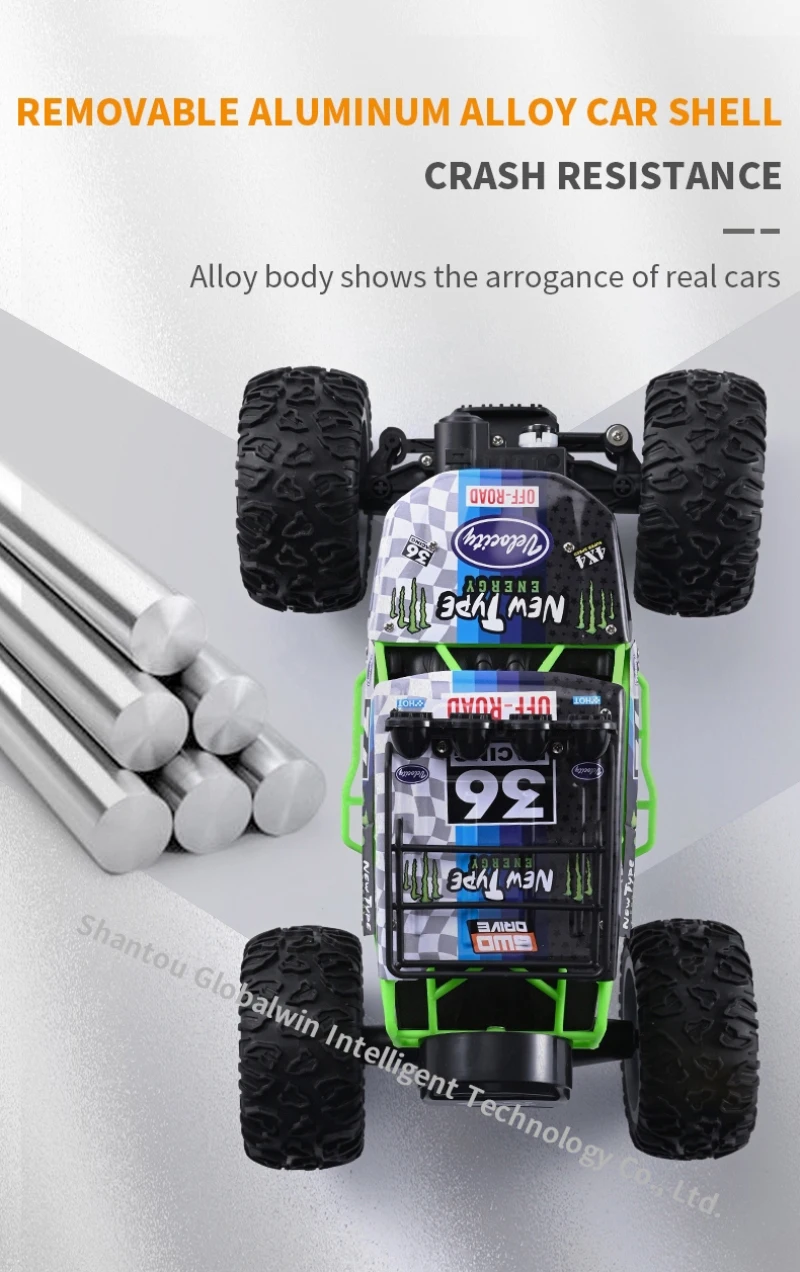 

2021new spray remote control vehicle SUV 2.4G RC car Big wheels Four-wheel drive climbing car boy toy gift