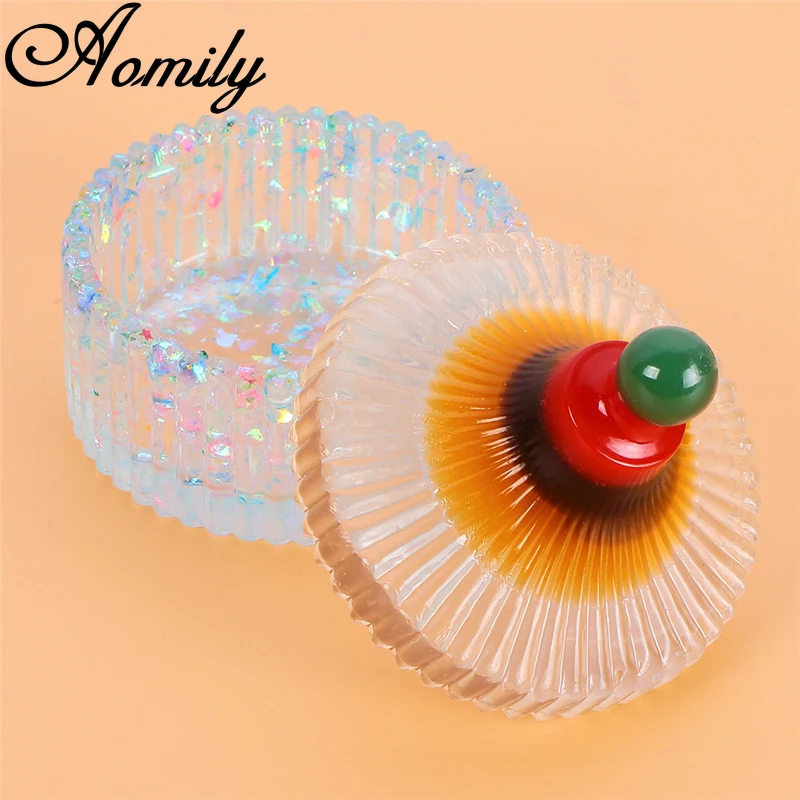 Aomily Storage Box Crystal Epoxy Silicone Mould Resin Jewelry Making Cosmetic Tools Hand Craft Cake Mold | Дом и сад