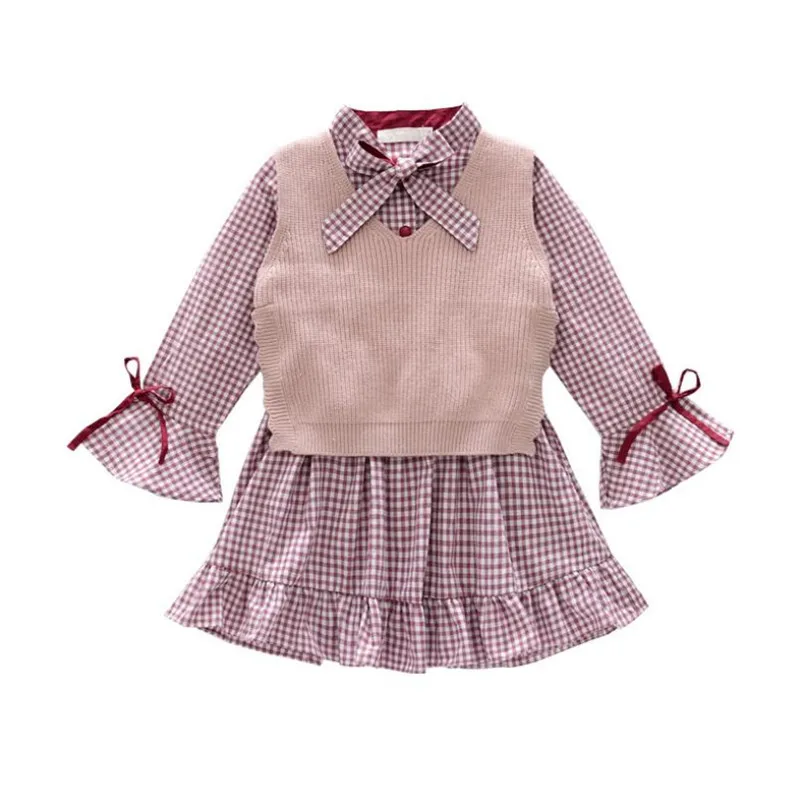 DFXD/подростков Комплекты одежды для девочек 2019 новый осень с воротником стойкой и
