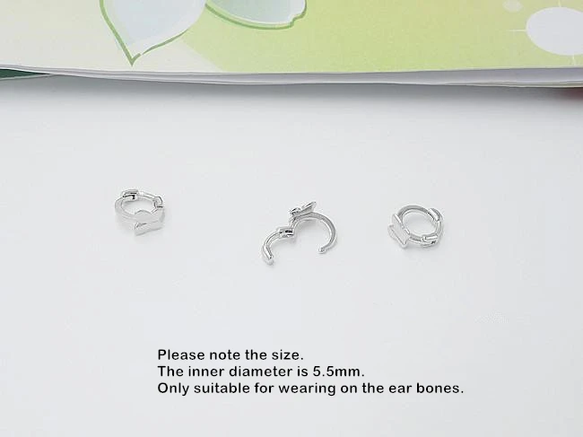 925 пробы серебряные серьги с полыми звездами и бабочками украшения для ушей |