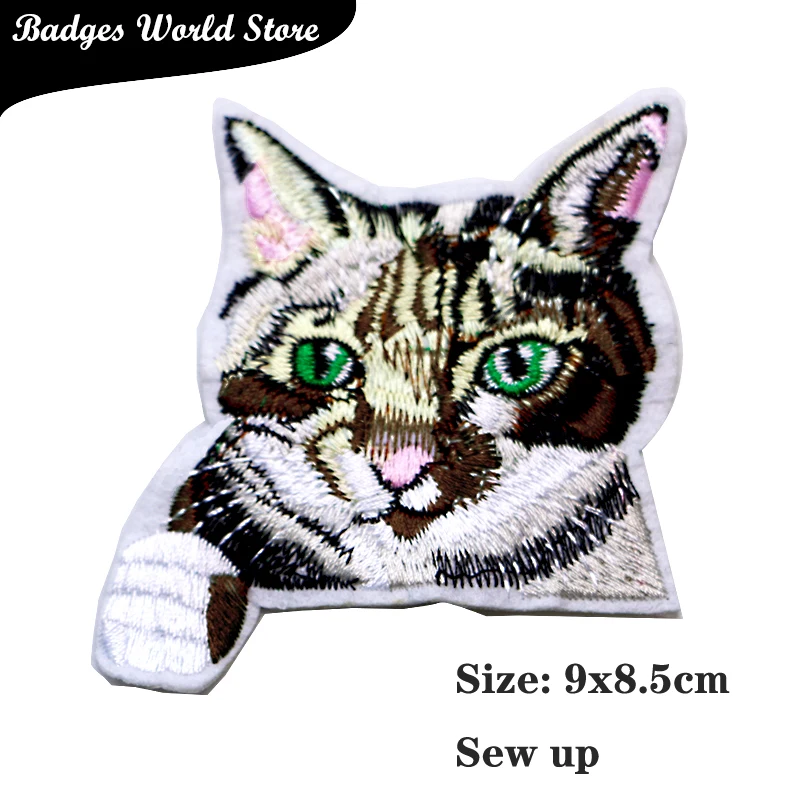 Высококачественные модные вышитые нашивки с изображением кота утки бульдога