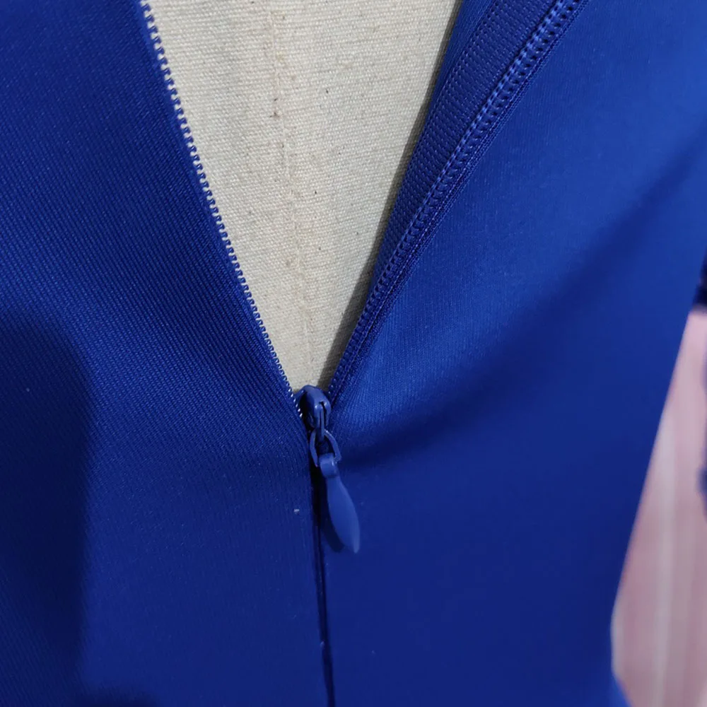 2020 летнее синее облегающее платье-карандаш в африканском стиле женские