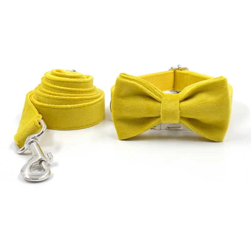 

Собачий ошейник с поводком, гравировка по индивидуальному заказу, галстук-бабочка, ошейник и поводок для маленьких, средних и больших собак, безопасный поводок для чихуахуа