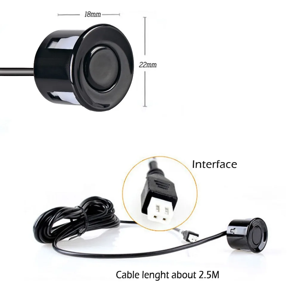 1 шт. 22 мм Автомобильный светодиодный датчик парковки парктроник s Buzzer обратный