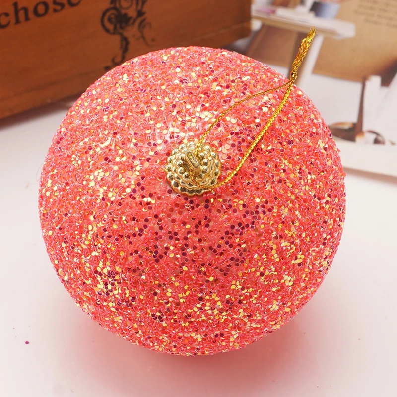 8 см красочные рождественские шары блестящие Рождественские Елочные подвесные