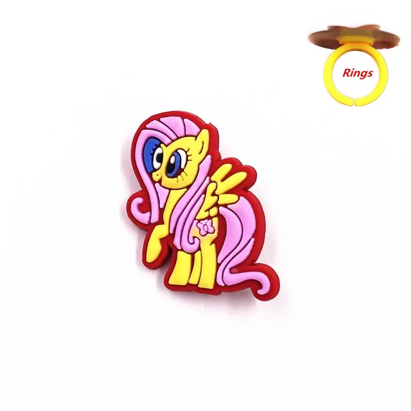 1 шт. милый Единорог лошадь мультфильм мой маленький пони икона ПВХ аксессуары