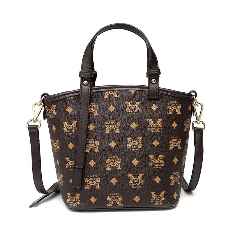 

Genuine Leather Women Bucket 2021 New Fashion Larger Capacity Single Shoulder Bag Ladies Designer Purse and Handbags Speedy