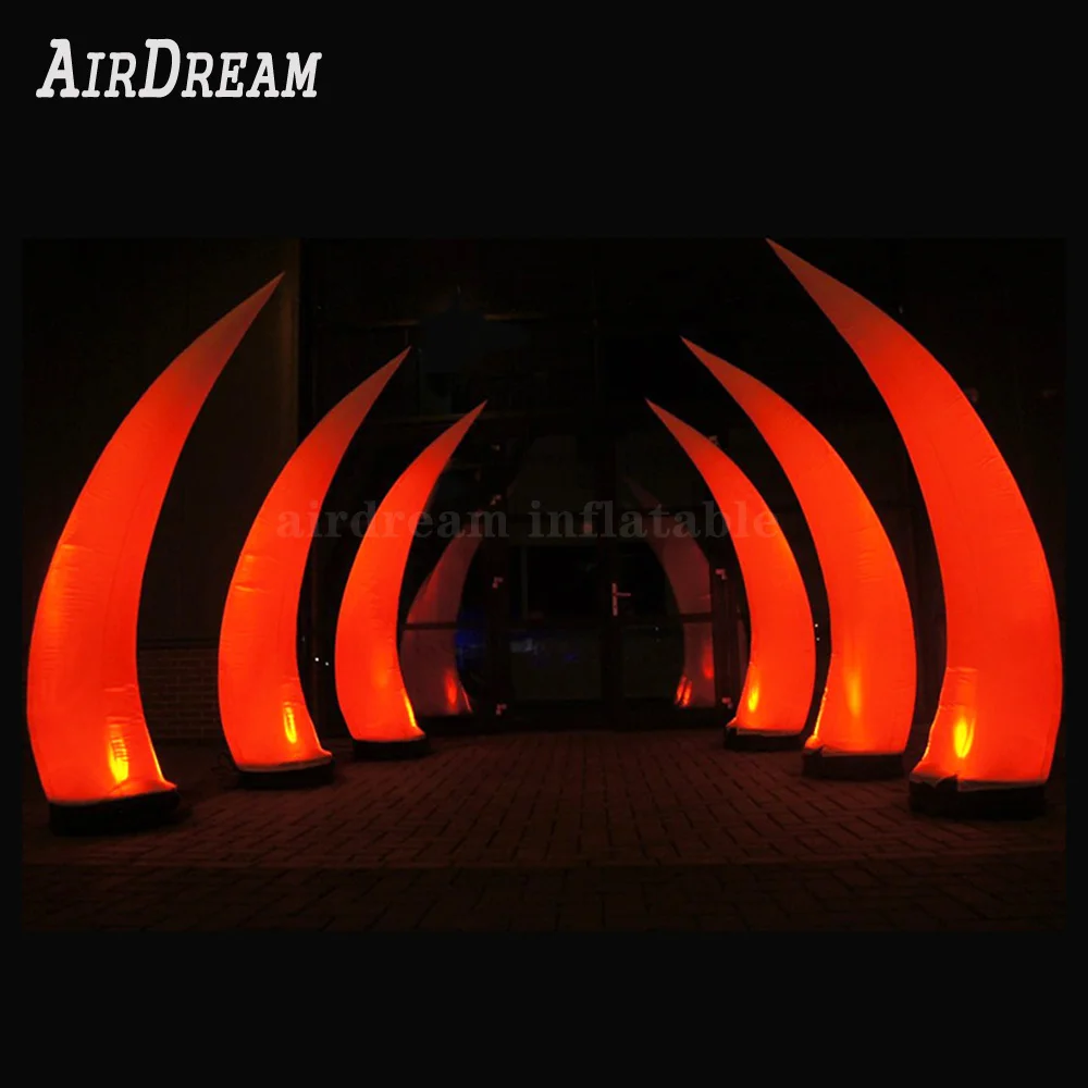 

46cm Inflatable tusk with LED lights for wedding or events, lighted inflatables cone for wedding party event