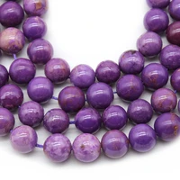 natural purple phosphosiderite stone semi precious round loose beads 6 10mm loose beads for jewelry making diy 15wholesale
