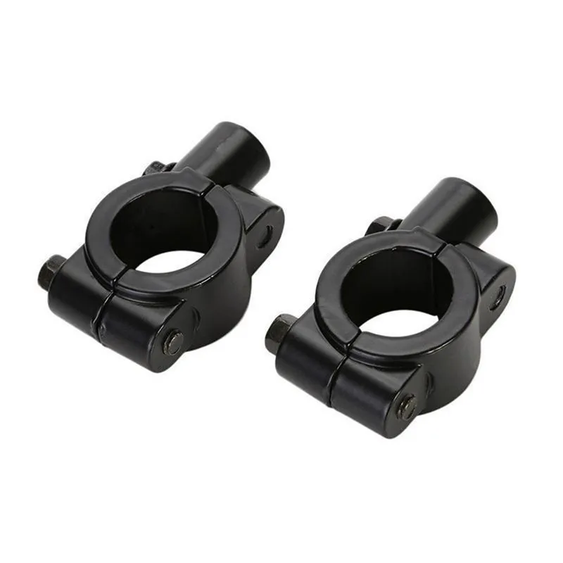 

1pcs 8mm 10mm 7/8" Black Aluminum Motorcycle Rearview Handlebar Mirror Mount Holder Adapter Clamp Base Universal