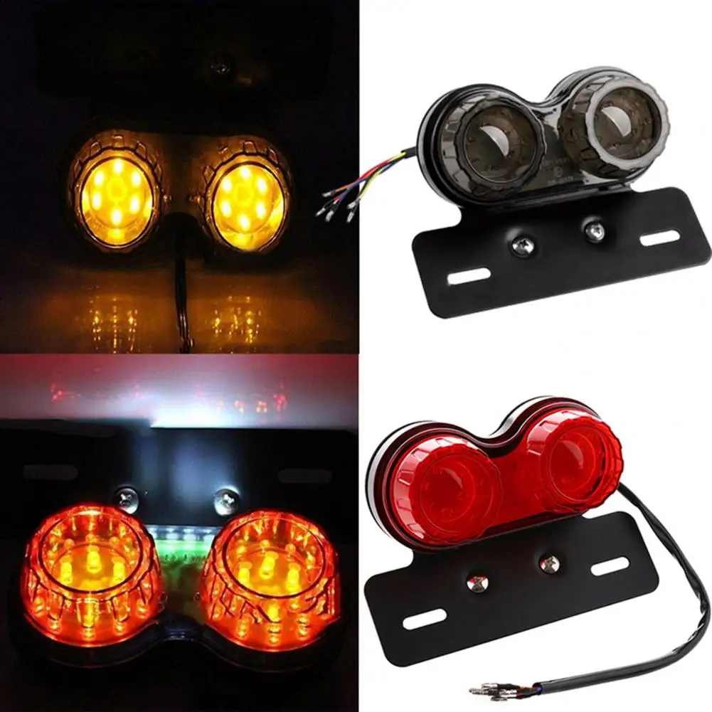 Universal Motorcycle LED Taillight Custom Motorbike Rear Stop Brake Lamp License Plate Light Turn Signal Indicators for BMW |