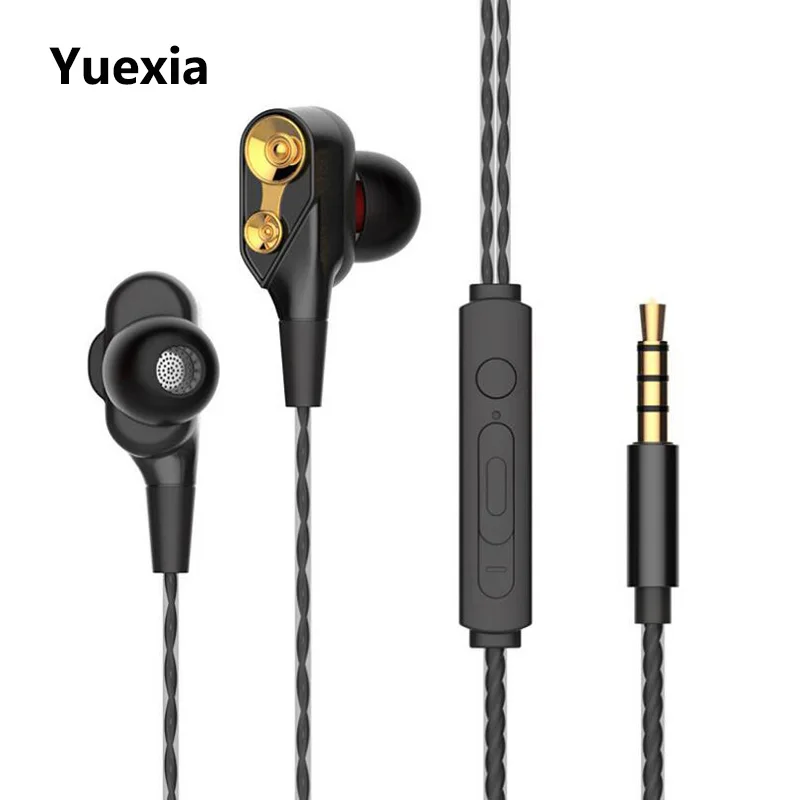 Проводные наушники-вкладыши Yuexia 3 5 мм гарнитура с микрофоном для iPhone samsung huawei Xiaomi