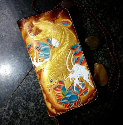 Настоящие фотографии мужские кошельки ручной работы из натуральной кожи сумка