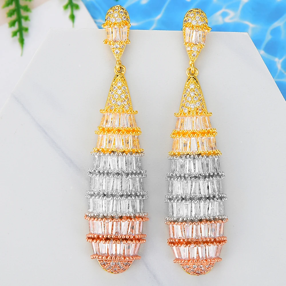 Женские Висячие серьги GODKI длинные висячие в Корейском стиле свадебный подарок