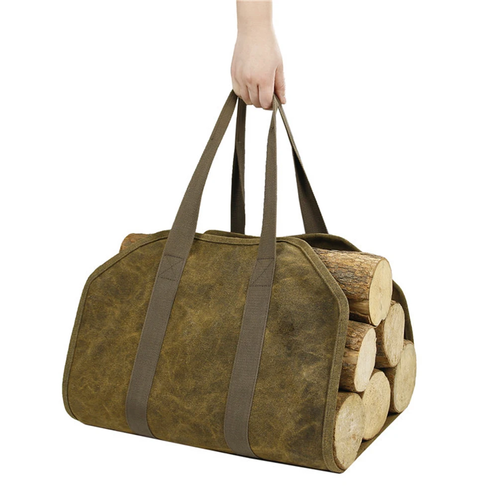 Сумка для хранения дров портативная холщовая переноска отдыха на открытом
