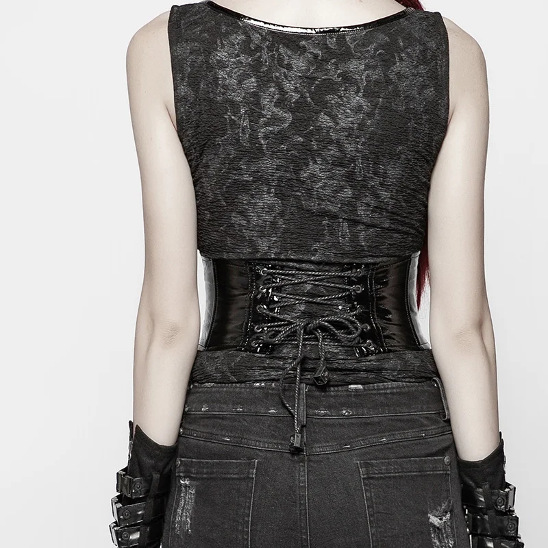 Панк рейв новый панк стиль новинка кожа черный женский пояс стимпанк Готический