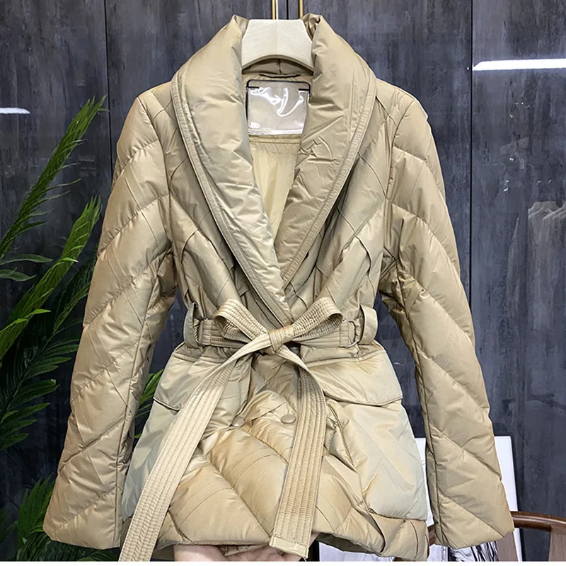 

Fashion Down Coat Geese Down Jacket 2021 Light Outerwear Female New Arrive
