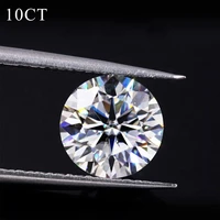 szjinao real 100 loose gemstones moissanite stone 10ct 14mm g color lab grown diamond for jewelry material with gra certificate