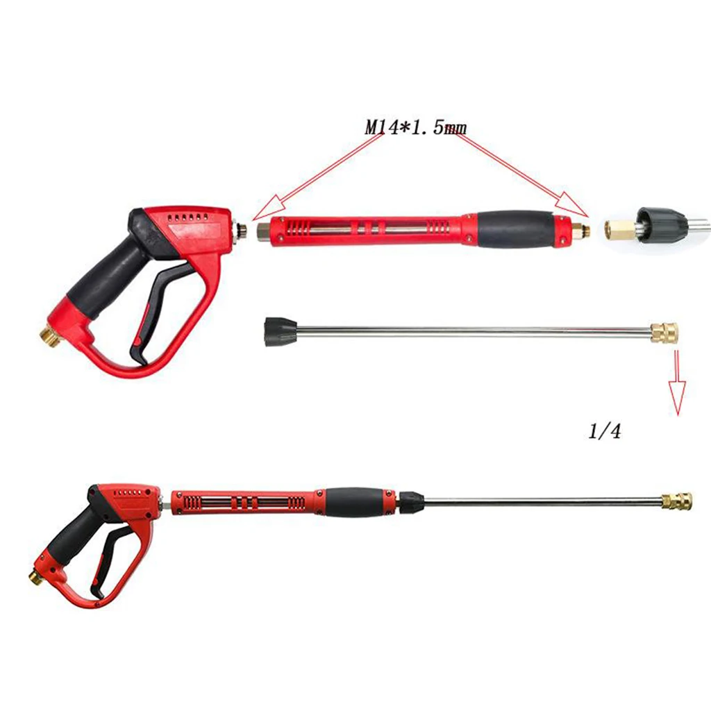 

High Pressure Washer Gun 5000PSI Power Washer Spray Gun with Extension Wand