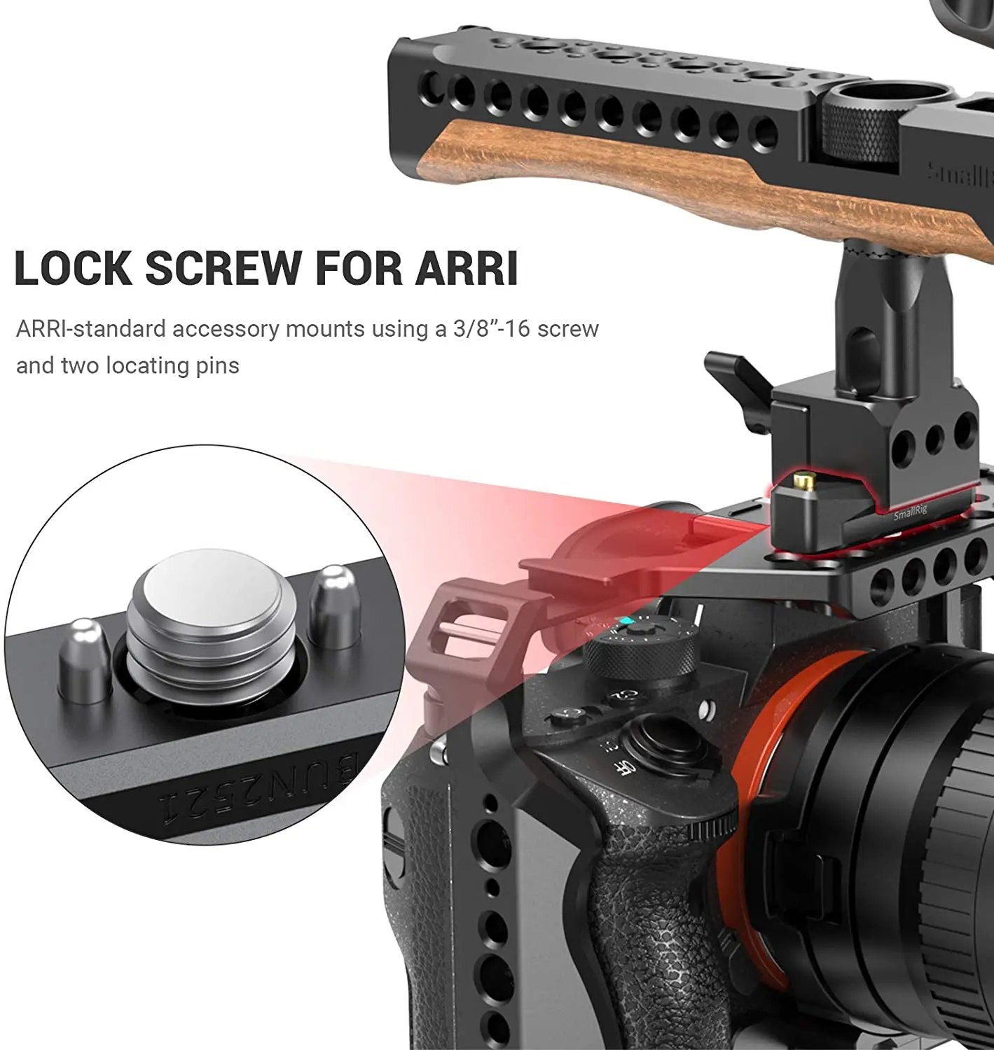 Камера SmallRig DSLR Quick Release Rig NATO Rail с установочным винтом ARRI 48 мм для микрофона
