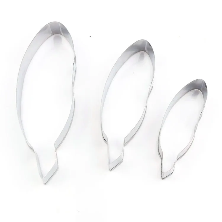 3 шт./компл. инструменты для печенья из нержавеющей стали ремешок в форме пера