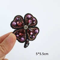3d flower beaded patches for clothing sew on patch appliques decorative parches bordados para ropa embroidery applique clothing